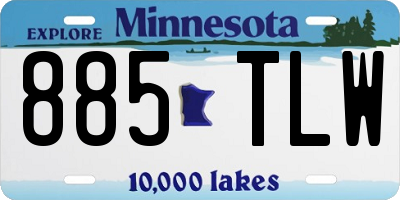 MN license plate 885TLW