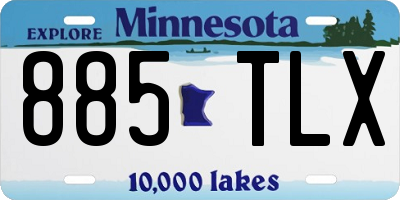 MN license plate 885TLX