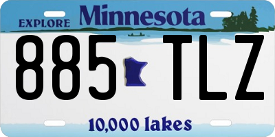 MN license plate 885TLZ