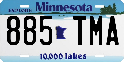 MN license plate 885TMA