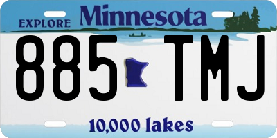 MN license plate 885TMJ