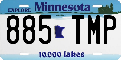 MN license plate 885TMP
