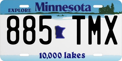 MN license plate 885TMX