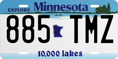 MN license plate 885TMZ