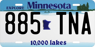 MN license plate 885TNA