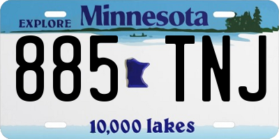 MN license plate 885TNJ