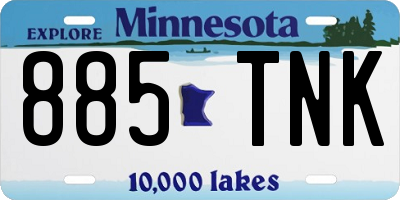 MN license plate 885TNK