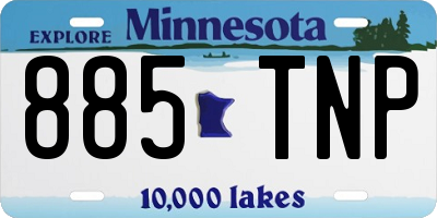 MN license plate 885TNP