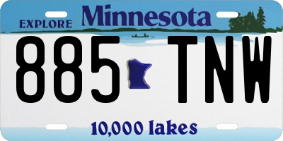 MN license plate 885TNW