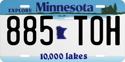 MN license plate 885TOH