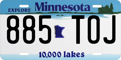 MN license plate 885TOJ
