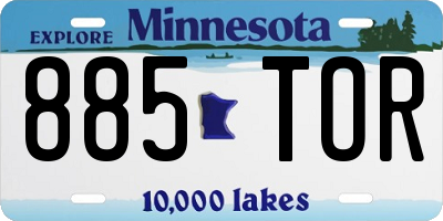 MN license plate 885TOR
