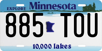 MN license plate 885TOU