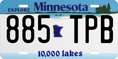 MN license plate 885TPB