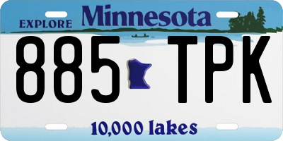 MN license plate 885TPK
