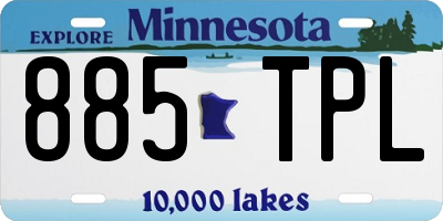 MN license plate 885TPL