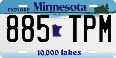 MN license plate 885TPM