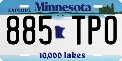 MN license plate 885TPO