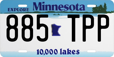 MN license plate 885TPP