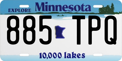 MN license plate 885TPQ
