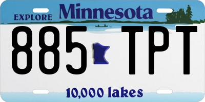 MN license plate 885TPT