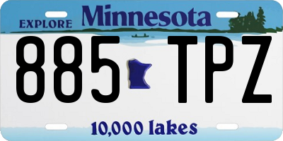 MN license plate 885TPZ
