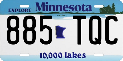 MN license plate 885TQC