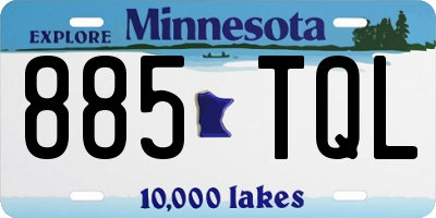 MN license plate 885TQL