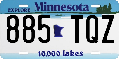 MN license plate 885TQZ