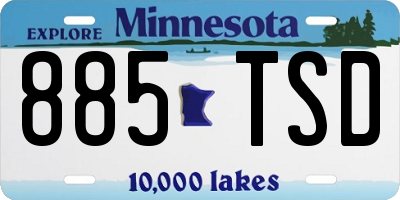 MN license plate 885TSD