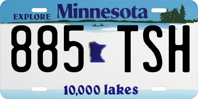 MN license plate 885TSH