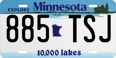 MN license plate 885TSJ