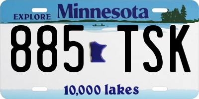 MN license plate 885TSK