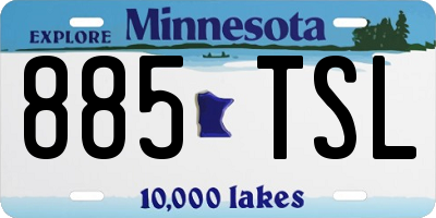 MN license plate 885TSL