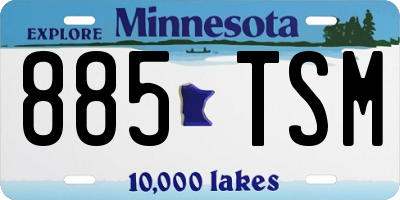 MN license plate 885TSM