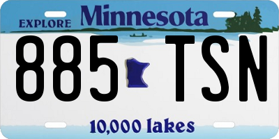 MN license plate 885TSN