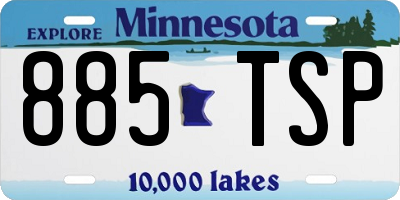 MN license plate 885TSP