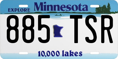 MN license plate 885TSR