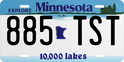 MN license plate 885TST