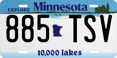 MN license plate 885TSV