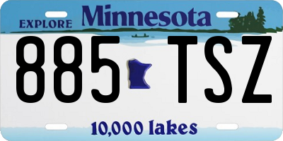 MN license plate 885TSZ
