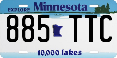 MN license plate 885TTC
