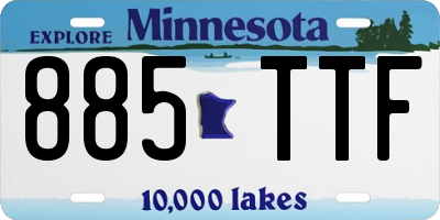 MN license plate 885TTF