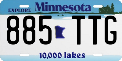 MN license plate 885TTG