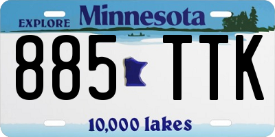 MN license plate 885TTK