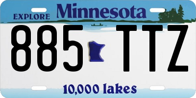 MN license plate 885TTZ