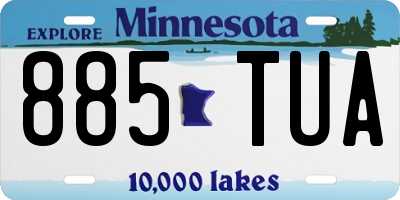 MN license plate 885TUA
