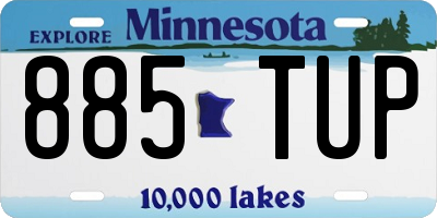 MN license plate 885TUP