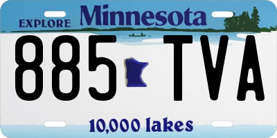 MN license plate 885TVA