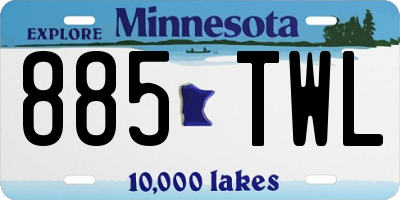 MN license plate 885TWL